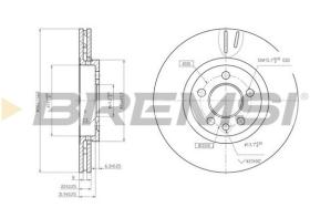 BREMSI CD7080V - DISCOS DE FRENO MG, ROVER