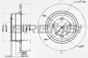 BREMSI CD7081S - DISCOS DE FRENO MG, ROVER