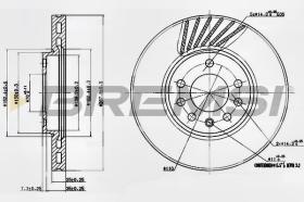 BREMSI CD7082V - DISCOS DE FRENO OPEL, SAAB, CHEVROLET, LOTUS