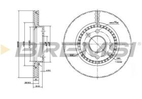 BREMSI CD7096V - DISCOS DE FRENO RENAULT, NISSAN, DACIA, LADA