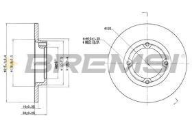 BREMSI CD7098S - DISCOS DE FRENO DAEWOO, BEDFORD, SUZUKI