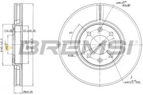 BREMSI CD7106V - DISCOS DE FRENO CITROEN