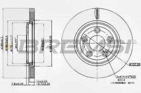 BREMSI CD7108V - DISCOS DE FRENO JAGUAR, LINCOLN, DAIMLER