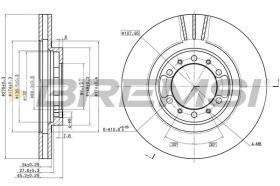 BREMSI CD7109V - DISCOS DE FRENO CITROEN, MITSUBISHI