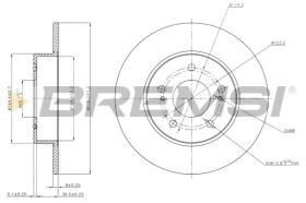 BREMSI CD7110S - DISCOS DE FRENO NISSAN