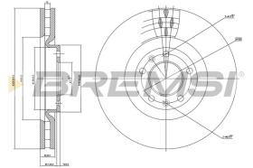 BREMSI CD7114V - DISCOS DE FRENO PEUGEOT
