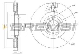 BREMSI CD7114V - DISCOS DE FRENO PEUGEOT