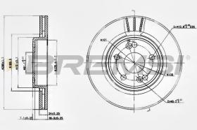 BREMSI CD7123V - DISCOS DE FRENO RENAULT