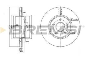 BREMSI CD7125V - DISCOS DE FRENO FORD, JAGUAR