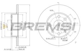 BREMSI CD7129S - DISCOS DE FRENO OPEL