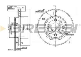 BREMSI CD7130V - DISCOS DE FRENO OPEL, VAUXHALL