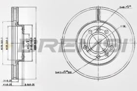 BREMSI CD7132V - DISCOS DE FRENO PEUGEOT