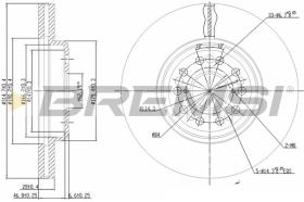 BREMSI CD7133V - DISCOS DE FRENO LEXUS