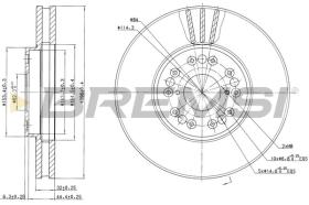 BREMSI CD7134V - DISCOS DE FRENO TOYOTA, LEXUS