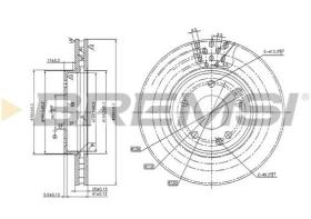 BREMSI CD7135V - DISCOS DE FRENO MERCEDES-BENZ