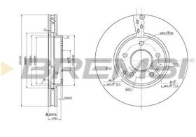 BREMSI CD7136V - DISCOS DE FRENO MERCEDES-BENZ, CHRYSLER