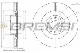 BREMSI CD7137V - DISCOS DE FRENO AUDI