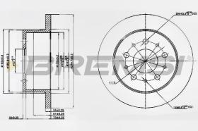 BREMSI CD7144S - DISCOS DE FRENO FIAT, PEUGEOT, CITROEN