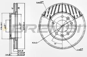 BREMSI CD7146V - DISCOS DE FRENO KIA