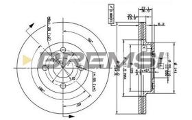 BREMSI CD7149V - DISCOS DE FRENO TOYOTA