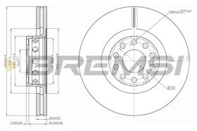 BREMSI CD7150V - DISCOS DE FRENO AUDI