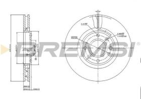 BREMSI CD7152V - DISCOS DE FRENO OPEL, PEUGEOT, CITROEN, DS