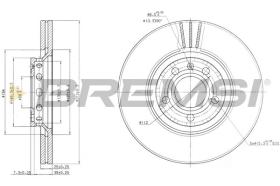 BREMSI CD7156V - DISCOS DE FRENO VW, AUDI