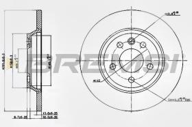 BREMSI CD7158S - DISCOS DE FRENO FORD, VW, SEAT