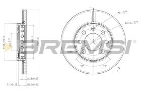 BREMSI CD7161V - DISCOS DE FRENO VW, AUDI