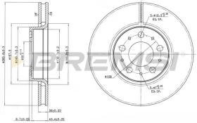 BREMSI CD7163V - DISCOS DE FRENO VOLVO