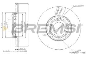 BREMSI CD7164V - DISCOS DE FRENO VW, SKODA