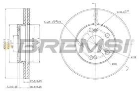 BREMSI CD7167V - DISCOS DE FRENO RENAULT