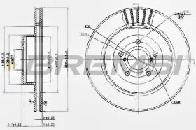 BREMSI CD7175V - DISCOS DE FRENO SUBARU