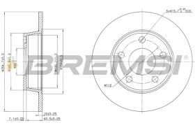 BREMSI CD7177S - DISCOS DE FRENO AUDI