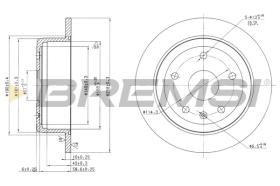 BREMSI CD7188S - DISCOS DE FRENO DODGE, DAEWOO