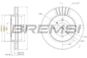 BREMSI CD7193V - DISCOS DE FRENO PROTON, MITSUBISHI