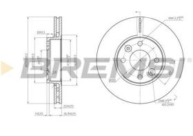 BREMSI CD7201V - DISCOS DE FRENO RENAULT, NISSAN, DACIA, LADA