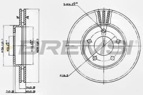 BREMSI CD7209V - DISCOS DE FRENO FORD, MAZDA