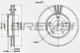 BREMSI CD7209V - DISCOS DE FRENO FORD, MAZDA