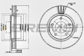 BREMSI CD7214V - DISCOS DE FRENO DODGE, CHRYSLER