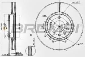 BREMSI CD7215V - DISCOS DE FRENO OPEL, SAAB, CADILLAC, VAUXHALL