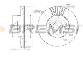 BREMSI CD7216V - DISCOS DE FRENO TOYOTA