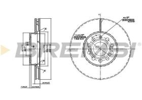 BREMSI CD7218V - DISCOS DE FRENO VW, AUDI, SEAT, SUZUKI, SKODA