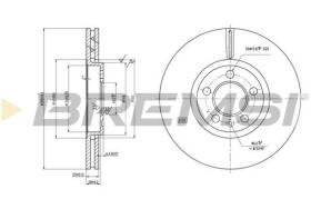 BREMSI CD7221V - DISCOS DE FRENO VW, AUDI, SEAT, SKODA