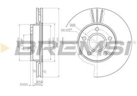 BREMSI CD7222V - DISCOS DE FRENO FORD, VOLVO