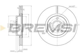 BREMSI CD7225V - DISCOS DE FRENO FORD, VOLVO, LAND ROVER