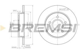 BREMSI CD7226S - DISCOS DE FRENO FORD