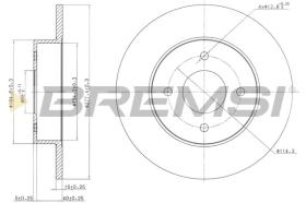 BREMSI CD7235S - DISCOS DE FRENO NISSAN