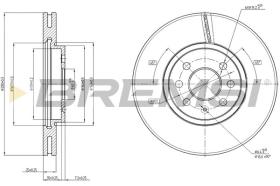 BREMSI CD7236V - DISCOS DE FRENO OPEL