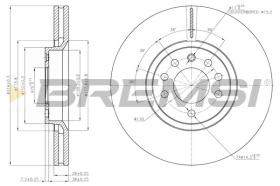 BREMSI CD7237V - DISCOS DE FRENO OPEL, SAAB, VAUXHALL